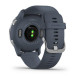Garmin Venu 2 Silver Bezel with Granite Blue Case and Silicone Band (010-02430-10/00)