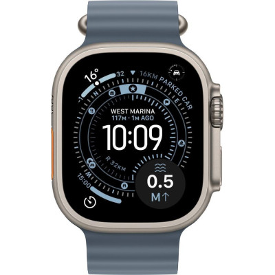 Apple Watch Ultra 3 GPS + Cellular 49mm Natural Tit. Case w. Anchor Blue Ocean Band (MEWH4)