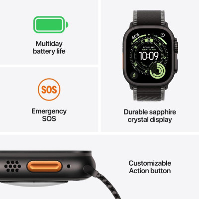 Apple Watch Ultra 3 GPS + Cellular 49mm Natural Tit. Case w. Anchor Blue Ocean Band (MEWH4)