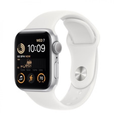 Apple Watch SE 2 GPS 40mm Silver Aluminum Case with White Sport Band - S/M (MNT93)