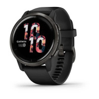 Garmin Venu 2 Slate Bezel with Black Case and Silicone Band (010-02430-11)