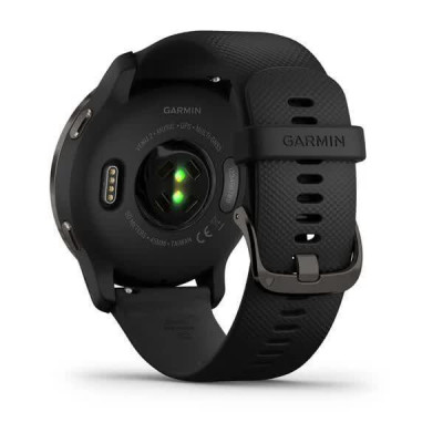 Garmin Venu 2 Slate Bezel with Black Case and Silicone Band (010-02430-11)