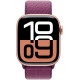 Apple Watch Series 10 GPS 42mm Rose Gold Aluminum Case w. Plum Sport Loop (MWWK3)