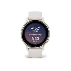 Garmin vivoactive 5 Cream Gold Aluminum Bezel with Ivory Case and Silicone Band (010-02862-11)