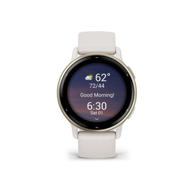 Garmin vivoactive 5 Cream Gold Aluminum Bezel з Ivory Case and Silicone Band (010-02862-11/5B)