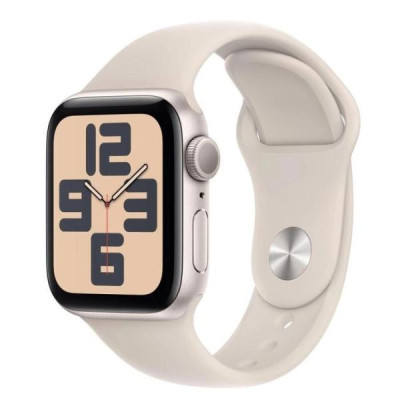 Apple Watch SE 2 GPS + Cellular 40mm Starlight Aluminium Case w. Starlight Sport Band - M/L (MRG13)