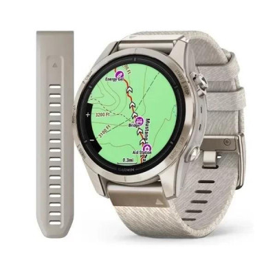 Garmin Epix Pro Gen 2 Sapphire 42mm Soft Gold w. Cream H. Nylon Band (010-02802-20)