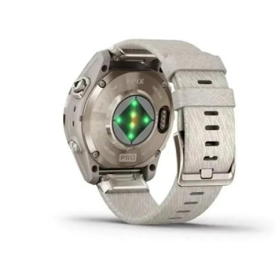 Garmin Epix Pro Gen 2 Sapphire 42mm Soft Gold w. Cream H. Nylon Band (010-02802-20)