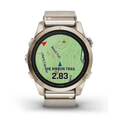 Garmin Epix Pro Gen 2 Sapphire 42mm Soft Gold w. Cream H. Nylon Band (010-02802-20)