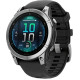 Garmin Fenix E 47mm AMOLED Stainless Steel with Black Silicone Band (010-03025-02/00)