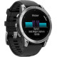 Garmin Fenix E 47mm AMOLED Stainless Steel with Black Silicone Band (010-03025-02/00)
