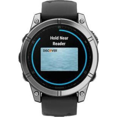 Garmin Fenix E 47mm AMOLED Stainless Steel with Black Silicone Band (010-03025-02/00)