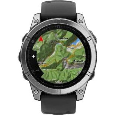 Garmin Fenix E 47mm AMOLED Stainless Steel with Black Silicone Band (010-03025-02/00)