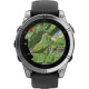 Garmin Fenix E 47mm AMOLED Stainless Steel with Black Silicone Band (010-03025-02/00)
