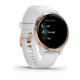 Garmin Venu 2S Rose Gold Bezel with White Case and Silicone Band (010-02429-13)