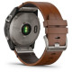 Garmin Fenix 7X Sapphire Solar Titanium w. Chestnut Leather Band (010-02541-19)