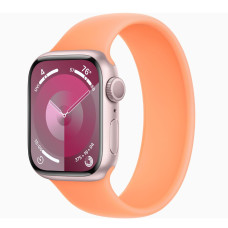 Apple Watch Series 9 GPS 41mm Pink Case (MR9N3) with Orange Sorbet Solo Loop Size 3 (MTAX3)
