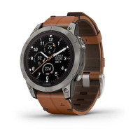 Garmin Fenix 7 Pro Sapphire Solar Titanium with Chestnut L. Band (010-02777-30)