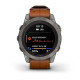 Garmin Fenix 7 Pro Sapphire Solar Titanium with Chestnut L. Band (010-02777-30)
