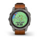 Garmin Fenix 7 Pro Sapphire Solar Titanium with Chestnut L. Band (010-02777-30)