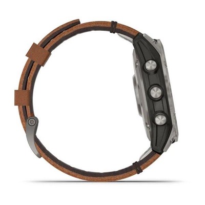 Garmin Fenix 7 Pro Sapphire Solar Titanium with Chestnut L. Band (010-02777-30)