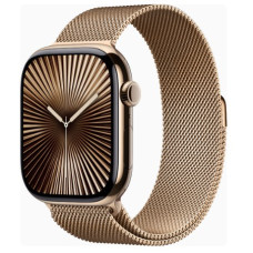 Apple Watch Series 10 GPS + Cellular 46mm Gold Titanium Case w. Gold Milanese Loop - M/L (MX003)
