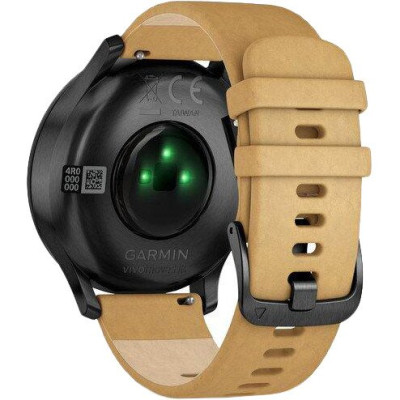 Garmin VIVOMOVE HR PREMIUM ONYX BLACK WITH TAN SUEDE BAND ONE-SIZE (010-01850-00)