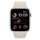 Apple Watch SE 2 GPS 44mm Starlight Aluminum Case w. Starlight Sport Band - M/L (MNTE3)
