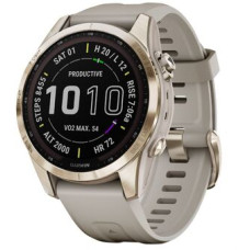 Garmin Fenix 7S Sapphire Solar C. Gold Titanium w. Light Sand Band (010-02539-20/21)