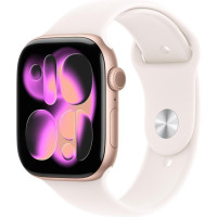 Apple Watch Series 11 GPS + Cellular 46mm Rose Gold Al. Case w. Light Blush Sport Band M/L (MFCJ4)