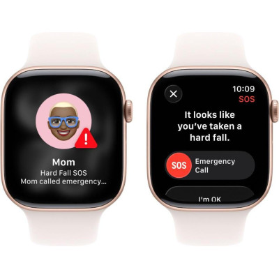 Apple Watch Series 11 GPS + Cellular 46mm Rose Gold Al. Case w. Light Blush Sport Band M/L (MFCJ4)