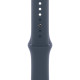 Apple Watch SE 2 GPS 44mm Silver Aluminium Case with Storm Blue Sport Band S/M (MREC3)