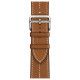 Apple Watch Hermes Series 9 GPS + Cellular, 45mm Silver Stainless Steel Case with Fauve Barenia calfskin Single Tour (MRQP3 + H0002581J34)