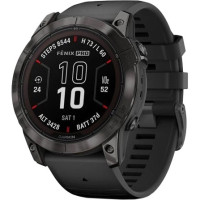 Garmin Fenix 7X Pro Sapphire Solar Carbon Gray DLC Titanium with Black Band (010-02778-54)