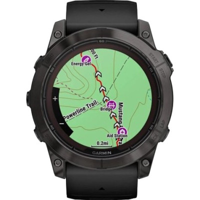 Garmin Fenix 7X Pro Sapphire Solar Carbon Gray DLC Titanium with Black Band (010-02778-54)