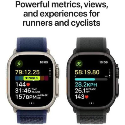 Apple Watch Ultra 2 GPS + Cellular 49mm Black Titan. Case w. Black Trail Loop - M/L (MX4V3)