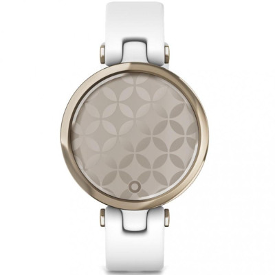 Garmin Lily Cream Gold Bezel with White Case and Silicone Band (010-02384-10)