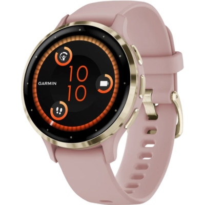 Garmin Venu 3 Soft Gold S. Steel Bezel w. Dust Rose Case and S. Band (010-02785-03)