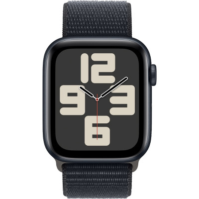 Apple Watch SE 2 GPS 44mm Midnight Aluminium Case with Midnight Sport Loop (MREA3)