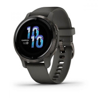 Garmin Venu 2S Slate Bezel with Graphite Case and Silicone Band (010-02429-10)