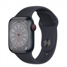 Apple Watch Series 8 GPS + Cellular 41mm Midnight Aluminum Case w. Midnight S. Band M/L (MNUW3)