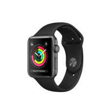 Apple Watch Series 3 GPS 42mm Space Gray Aluminum w. Black Sport B. - Space Gray (MQL12)