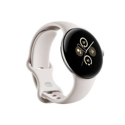Google Pixel Watch 2 Polished Silver Aluminum Case / Porcelain Active Band