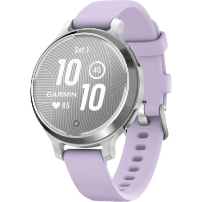 Garmin Lily 2 Active Silver with Purple Jasmine Silicone Band (010-02891-01)