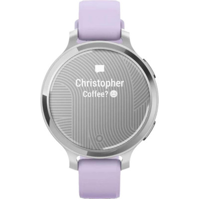 Garmin Lily 2 Active Silver with Purple Jasmine Silicone Band (010-02891-01)