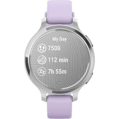 Garmin Lily 2 Active Silver with Purple Jasmine Silicone Band (010-02891-01)