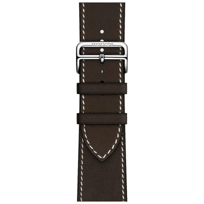 Apple Watch Hermes Series 9 GPS + Cellular, 45mm Silver Stainless Steel Case with Fauve Deployment Buckle (MRQP3 + H074198CJ34)