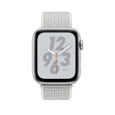 Apple Watch Nike+ Series 4 GPS + LTE 44mm Silver Alum. w. Summit White Nike Sport l. Silver Alum. (MTXA2)