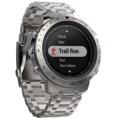 Garmin fenix Chronos Steel with Brushed Stainless Steel Watch Band (010-01957-02)