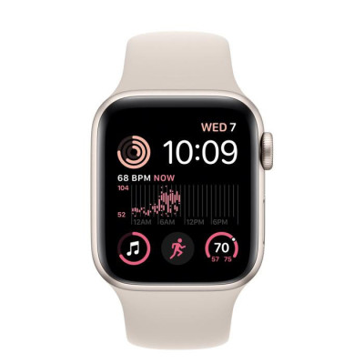 Apple Watch SE 2 GPS 40mm Starlight Aluminum Case with Starlight Sport Band (MNJP3)